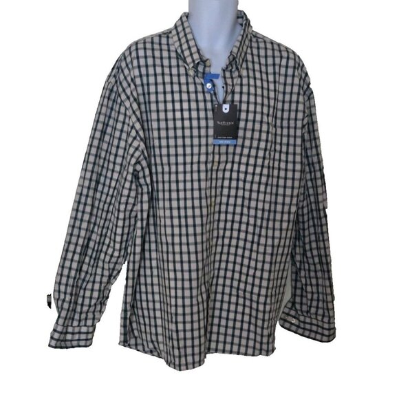 Van Heusen Men's plaid Cotton Blend No Iron Long Sleeve multicolor size XXL - Picture 1 of 5